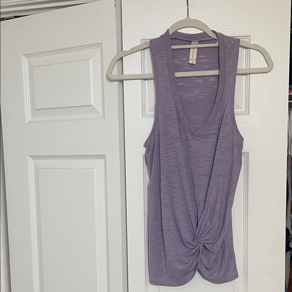 Altar'd State Purple Twist Front Tank Top